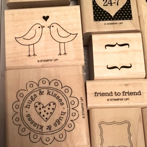 Bundle of 13 Rubber stamps. Some Stampin’ Up! - Picture 6 of 6